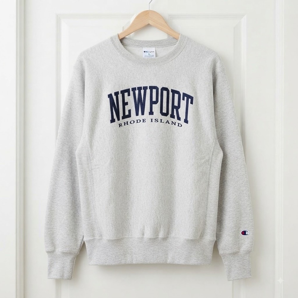 Champion Reverse Weave Newport Rhode Island Crewneck Sz M Heather Gray